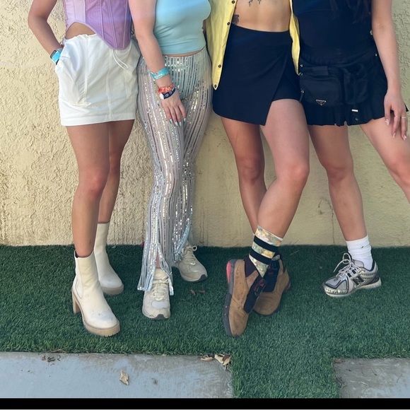 Lucy In The Sky Peony Sequin Striped Two Piece Set in Blue - Picture 6 of 6